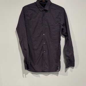 Ted Baker Navy Geometric Button-Down Shirt